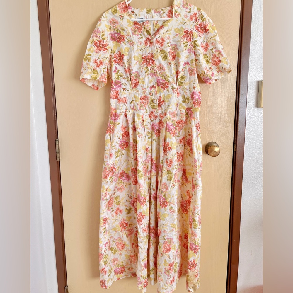 Laura Ashley pastel floral dress like new cottagecore vintage 80s